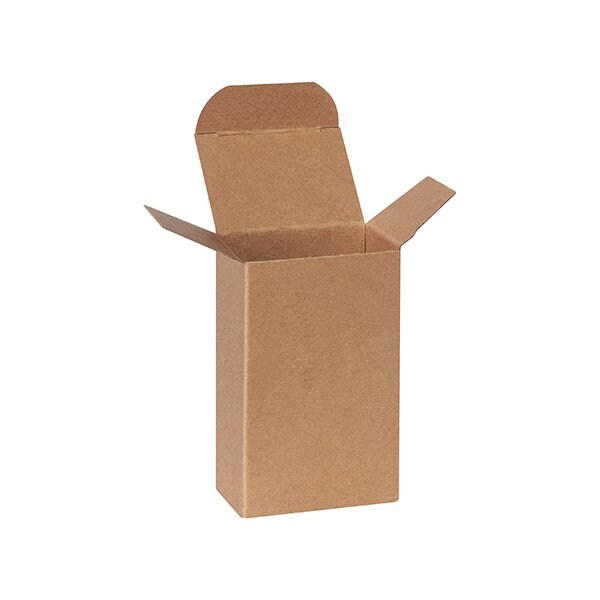 Bsc Preferred 2-1/2 x 1 3/4 x 4'' Kraft Reverse Tuck Folding Cartons, 500PK RTD2 - main